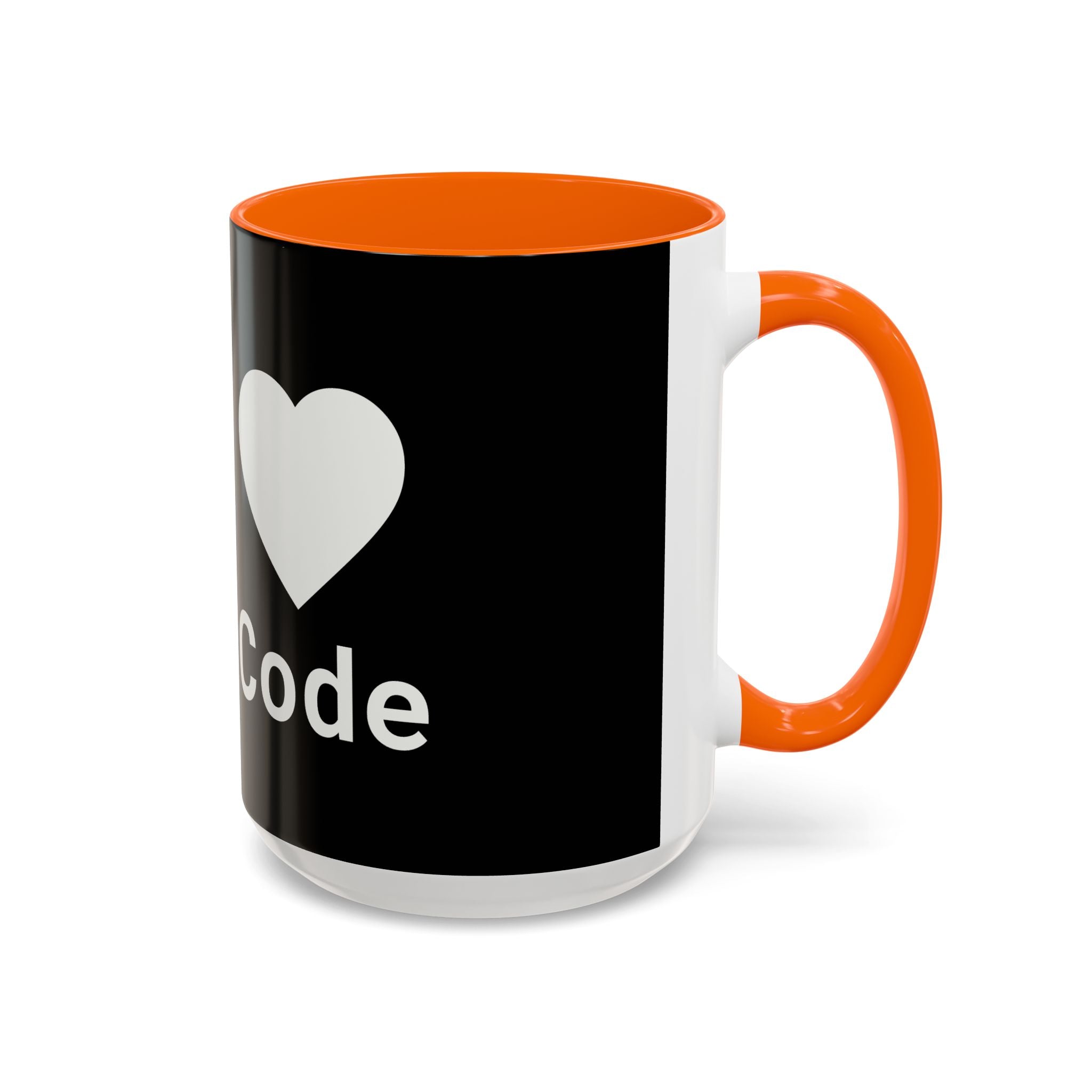 I <CODE> Heart Mug | Programmer Two-Tone Coffee Mug (11oz, 15oz)