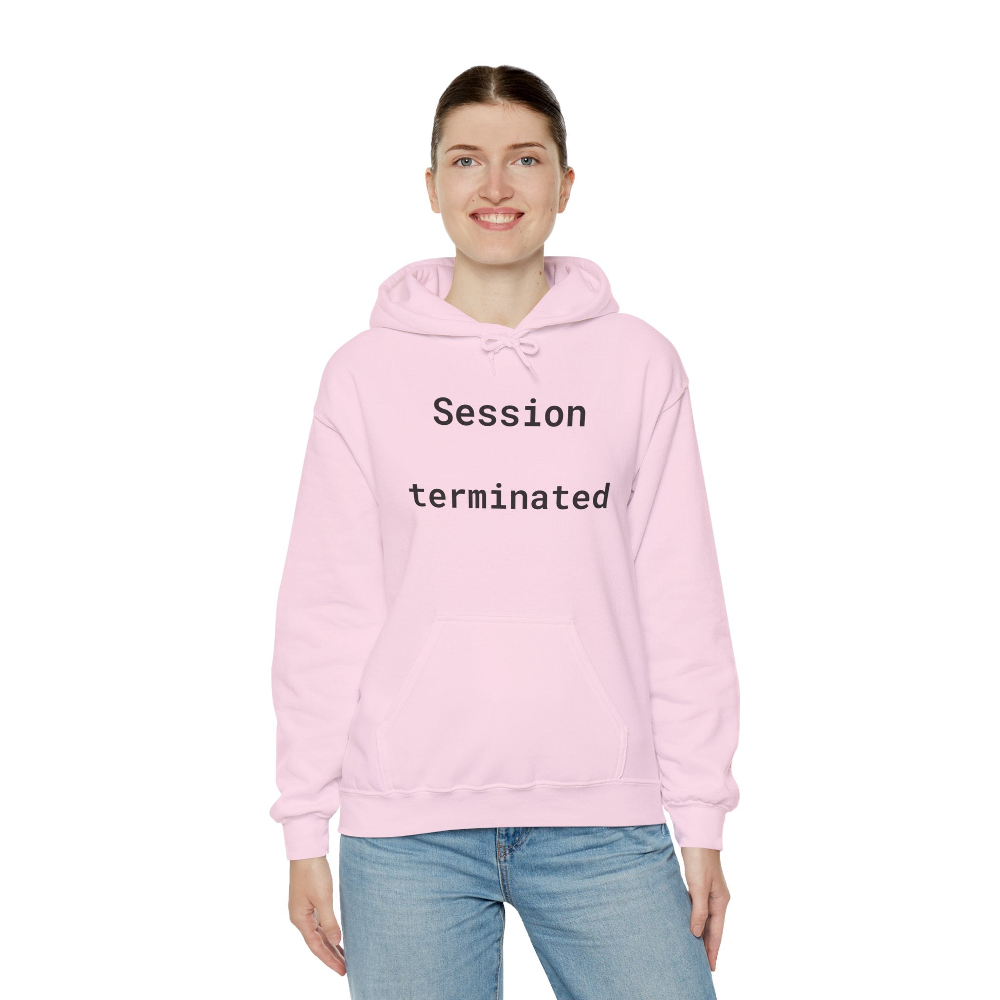 Hoodie — "Session Terminated" Retro Computer Graphic Hoodie