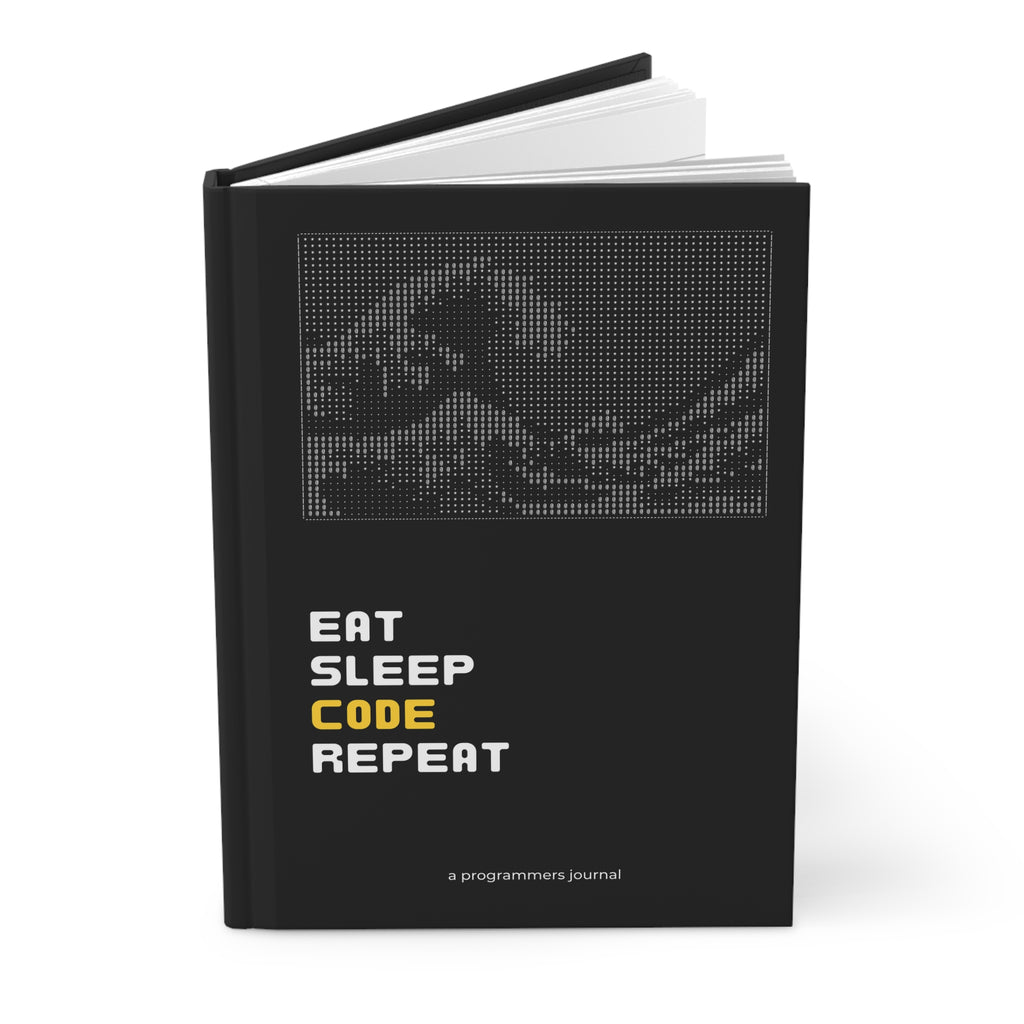 Programmer Hardcover Journal — "Eat Sleep CODE Repeat" Matte Notebook