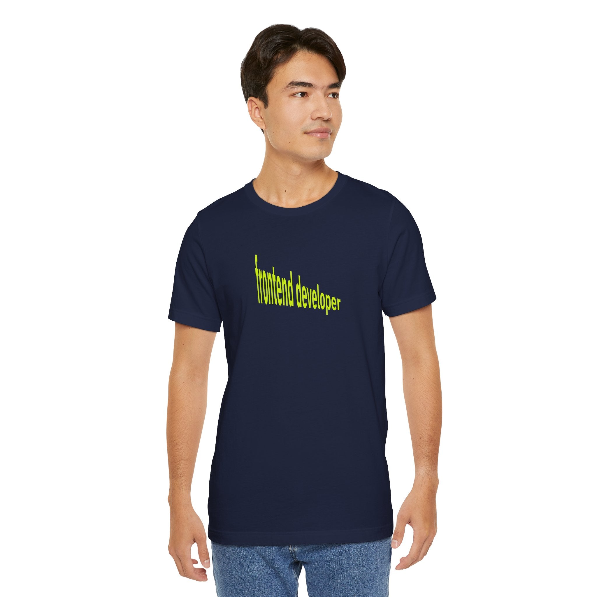 Frontend Developer T‑Shirt — Bright Neon Text Tee for Programmers