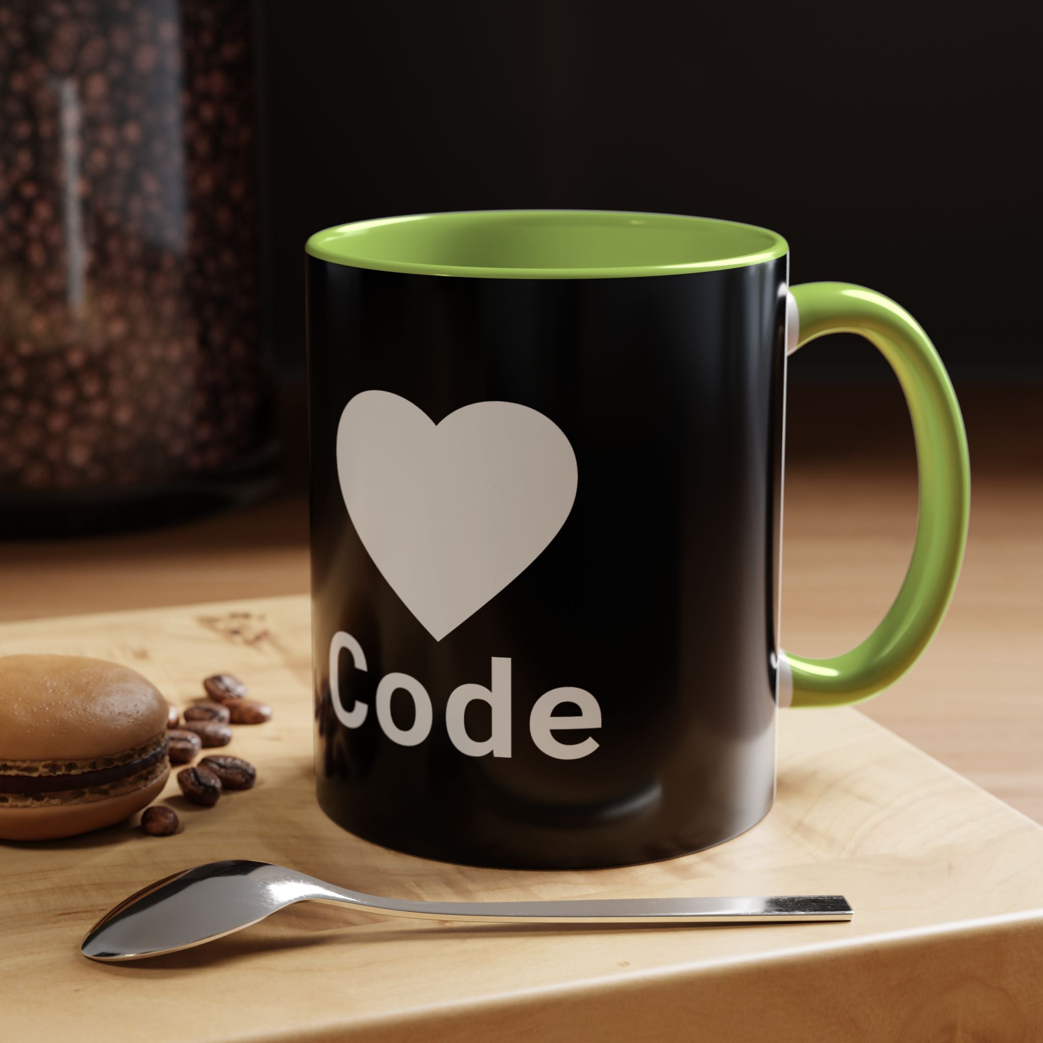 I <CODE> Heart Mug | Programmer Two-Tone Coffee Mug (11oz, 15oz)