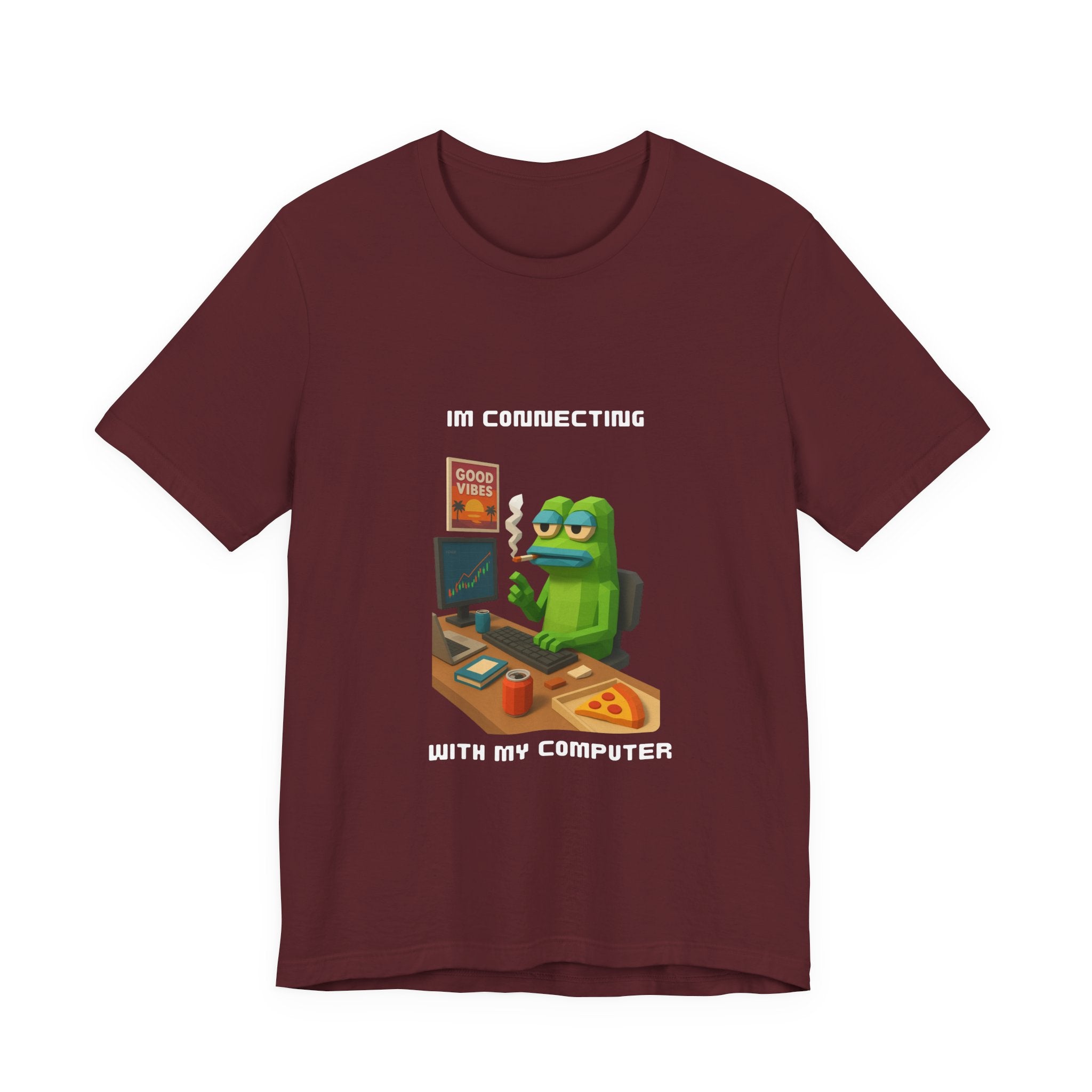 Gamer Frog Tee — "Good Vibes" Desk Gaming T-Shirt
