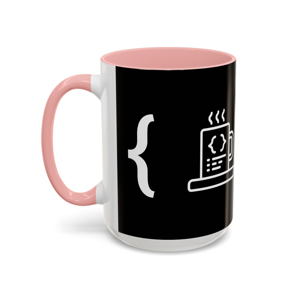 Binary Pulse: Minimalist White-on-Black Developer Mug