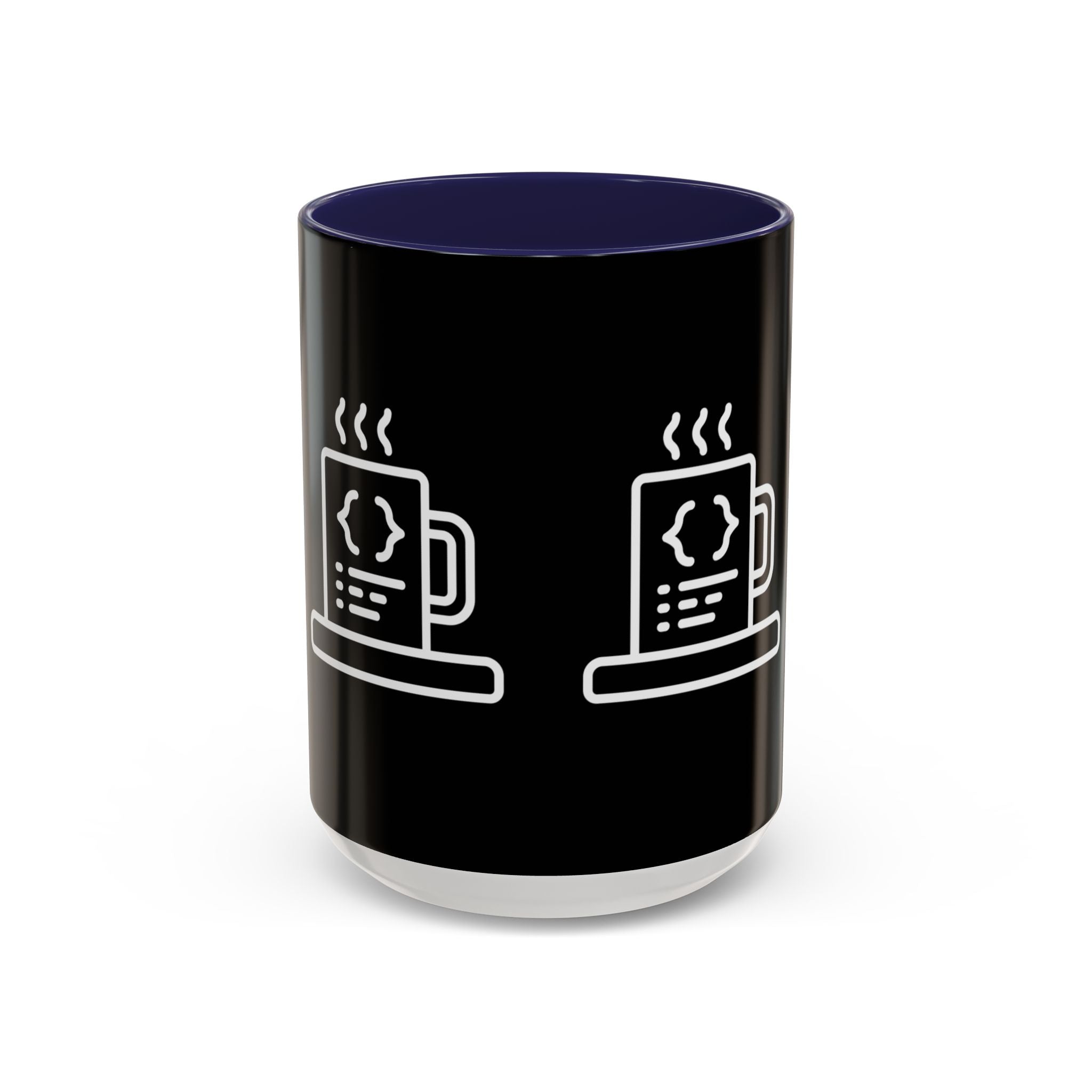 Binary Pulse: Minimalist White-on-Black Developer Mug