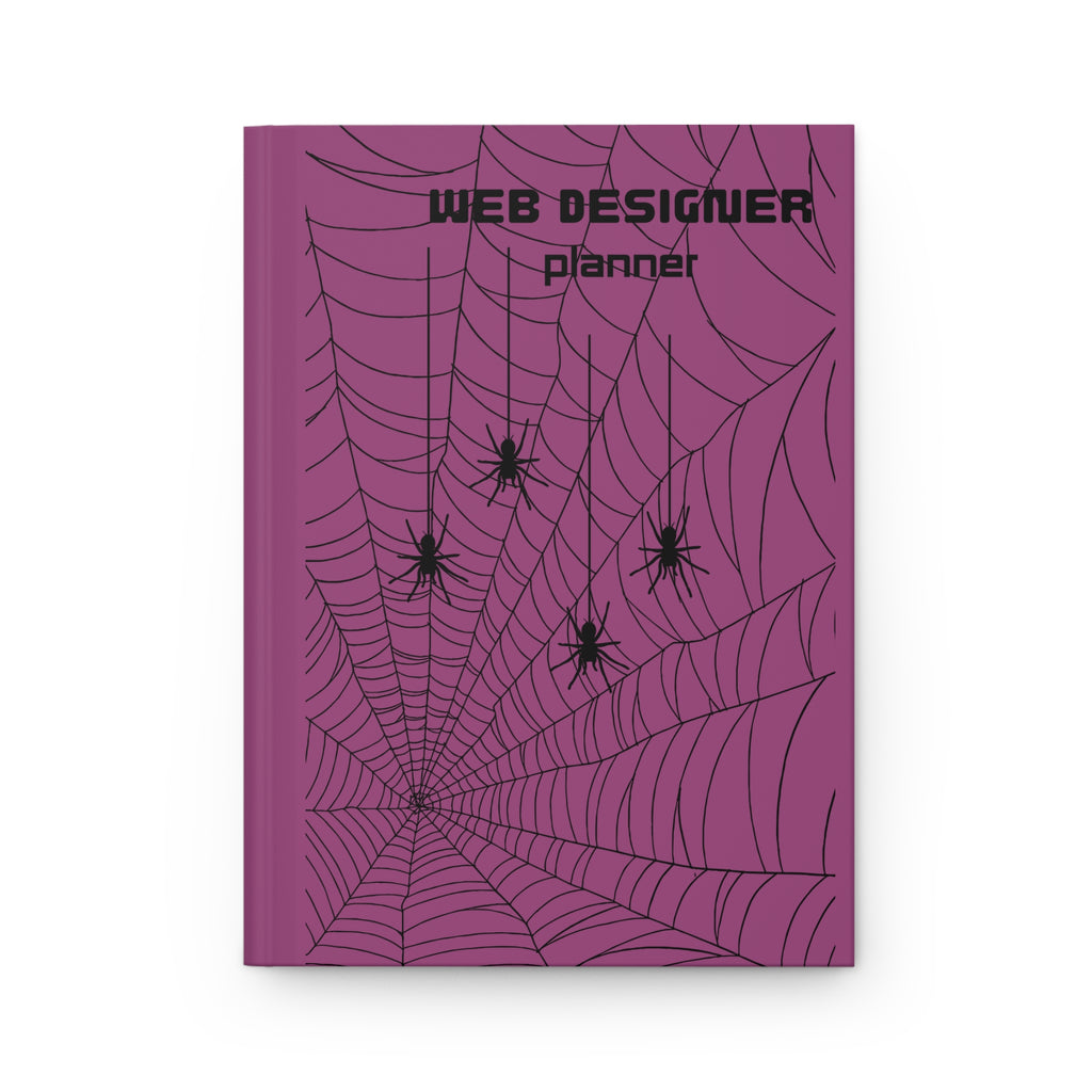 Web Designer Planner Hardcover Journal — Spider Web Halloween Project Notebook