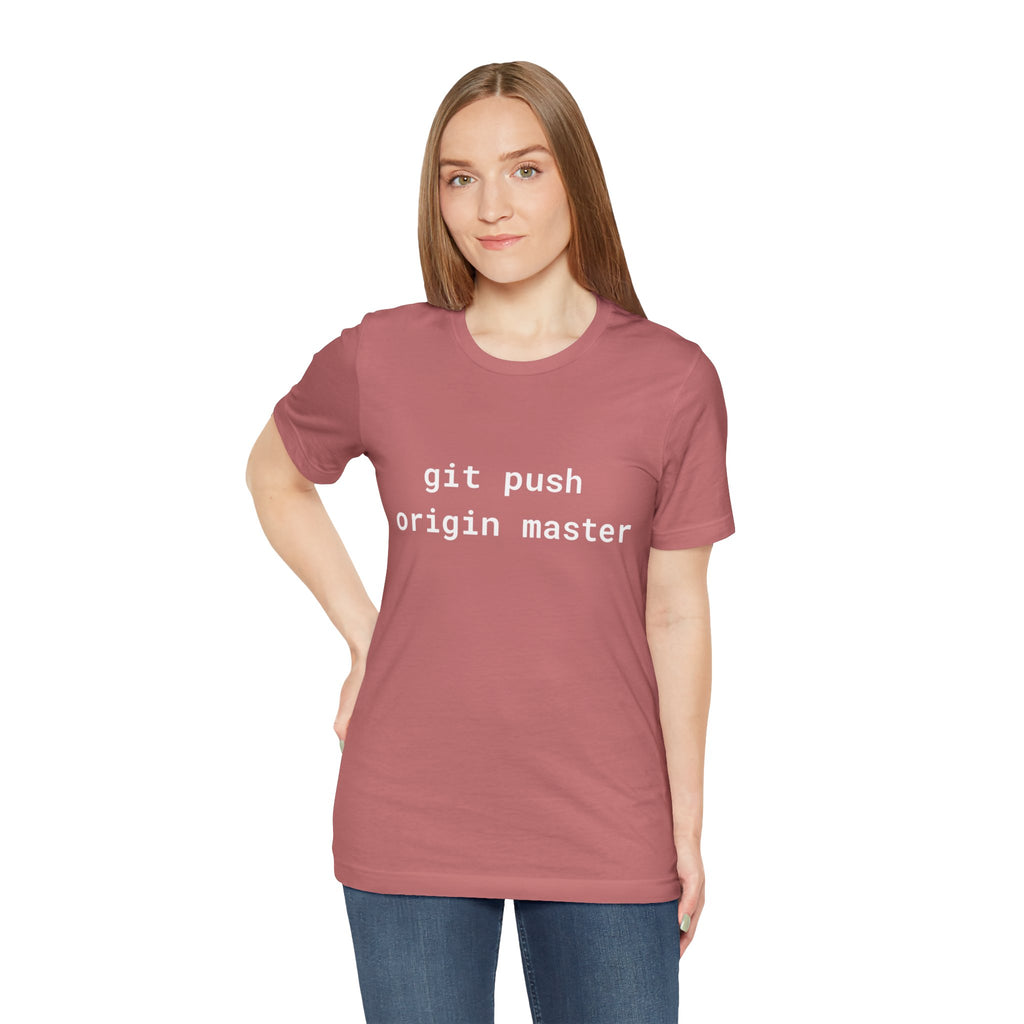 Women's "git push origin master" Developer Tee - Coder Couple Edition