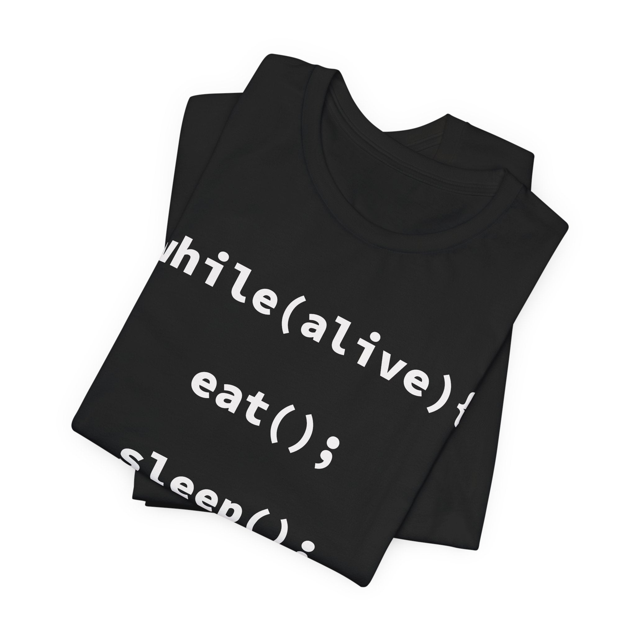 While Alive Eat Sleep Code T-Shirt | Programmer Coding Shirt | Developer Gift | Minimal Coding Tee
