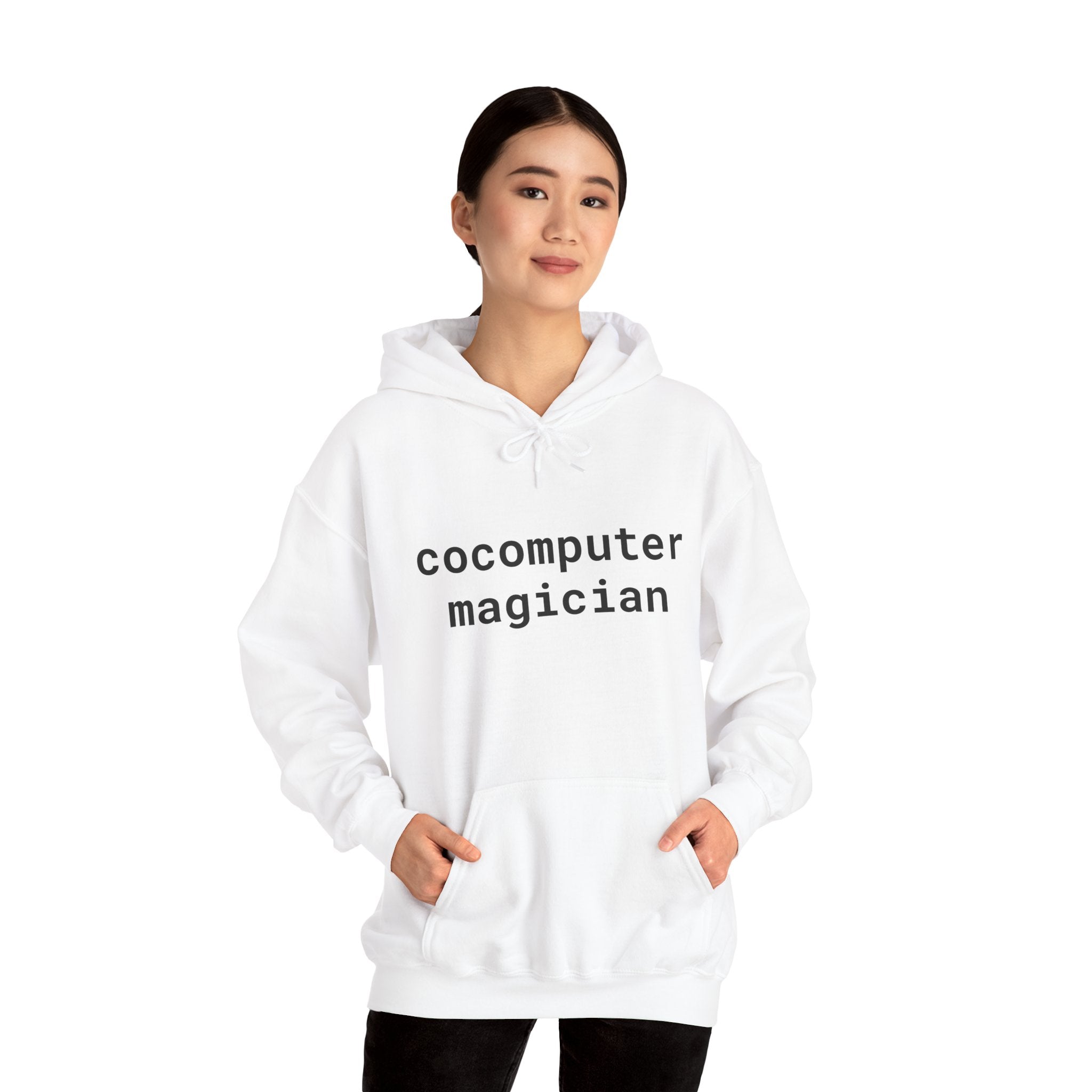 Computer Magician Hoodie — Minimal Tech Graphic Pullover