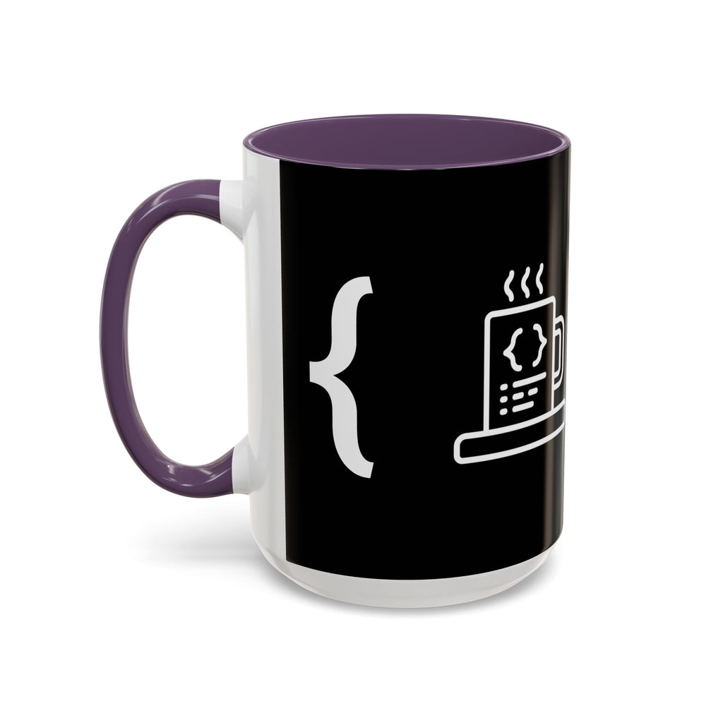 Binary Pulse: Minimalist White-on-Black Developer Mug