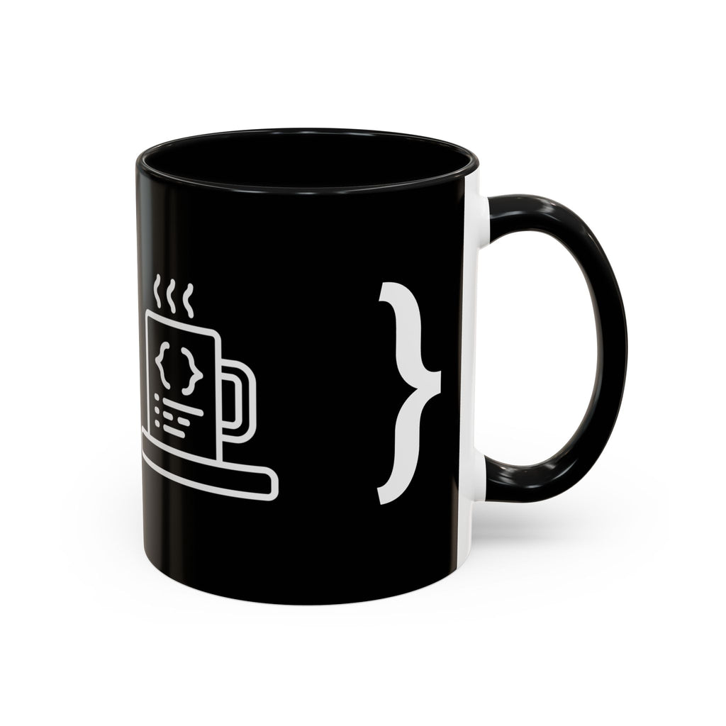 Binary Pulse: Minimalist White-on-Black Developer Mug