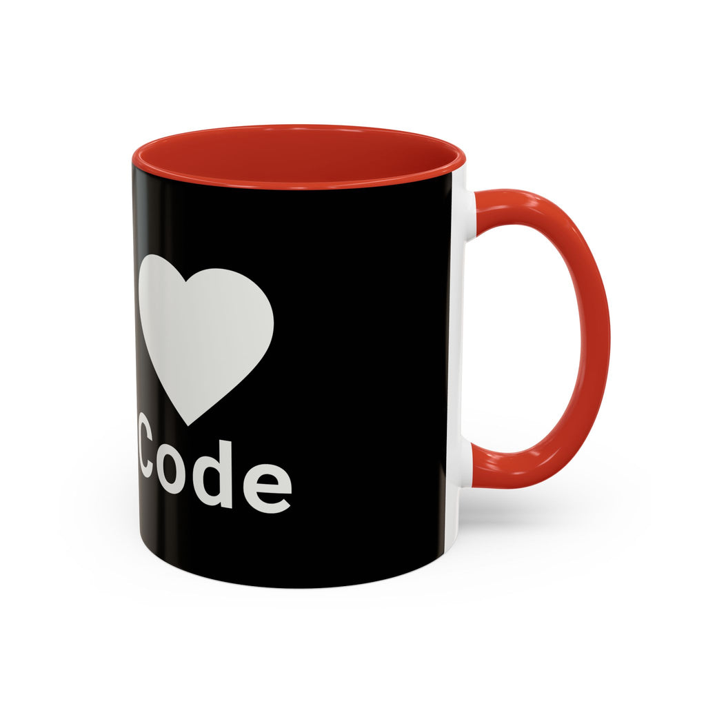 I <CODE> Heart Mug | Programmer Two-Tone Coffee Mug (11oz, 15oz)