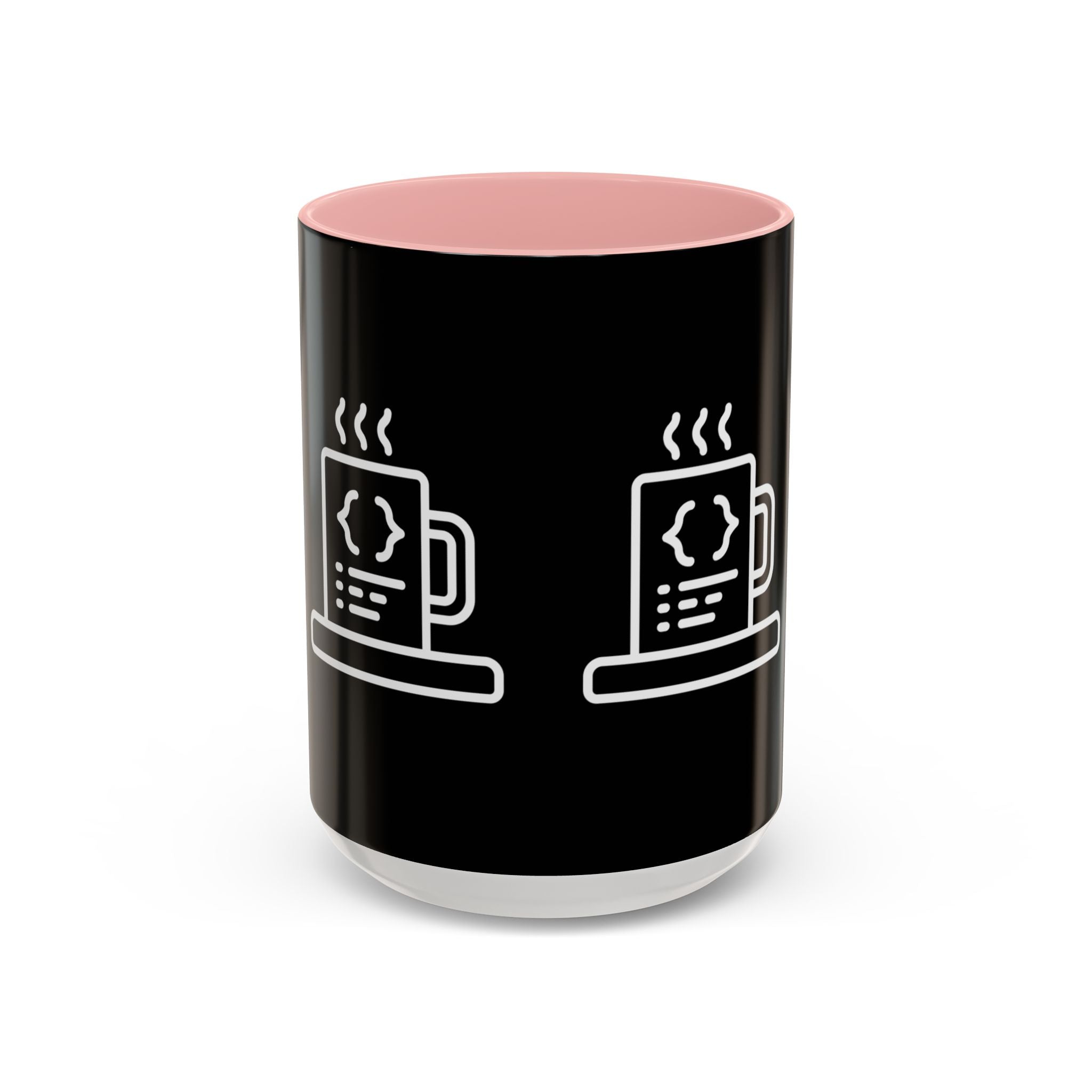 Binary Pulse: Minimalist White-on-Black Developer Mug