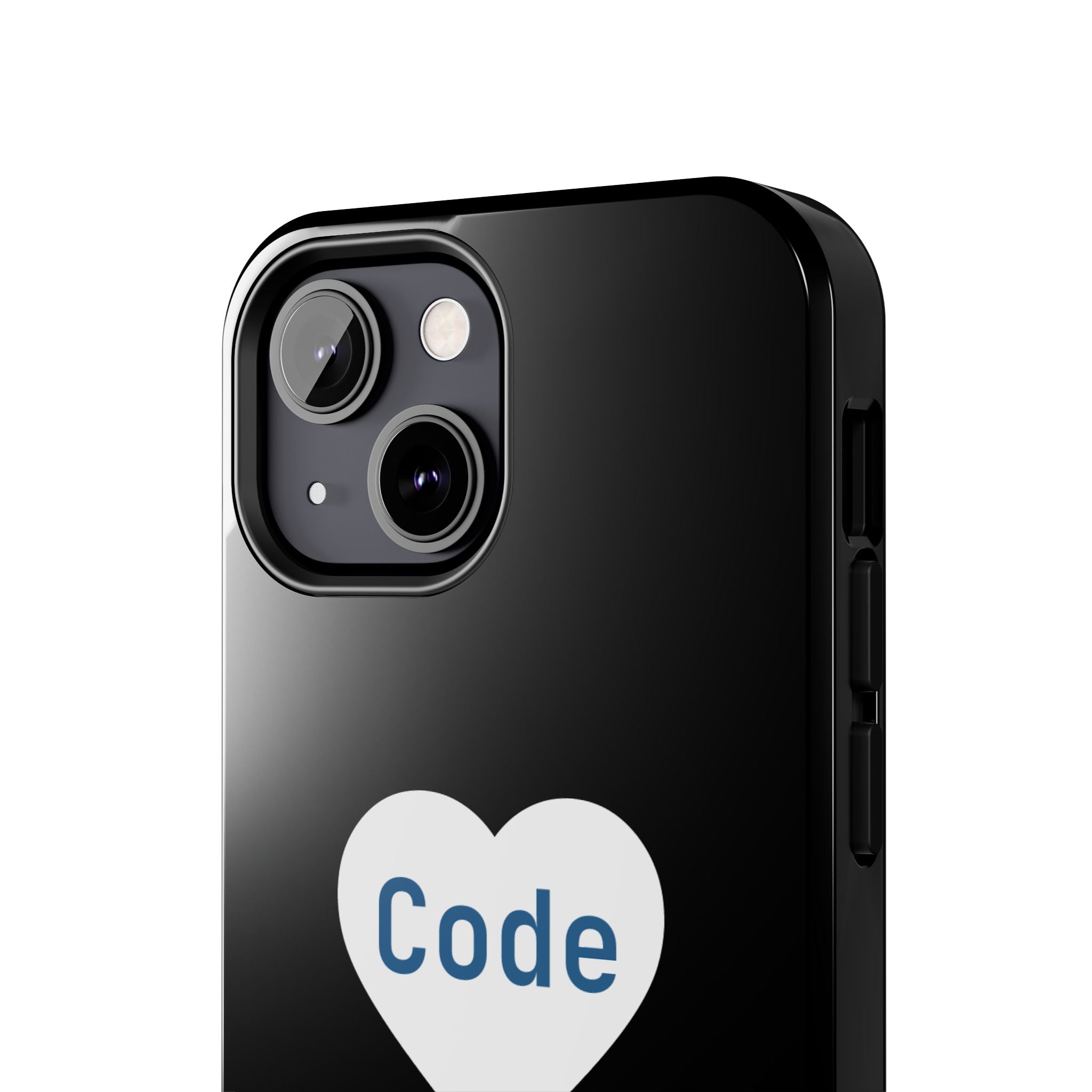 I <CODE> Heart Phone Case | Minimalist Developer Cover