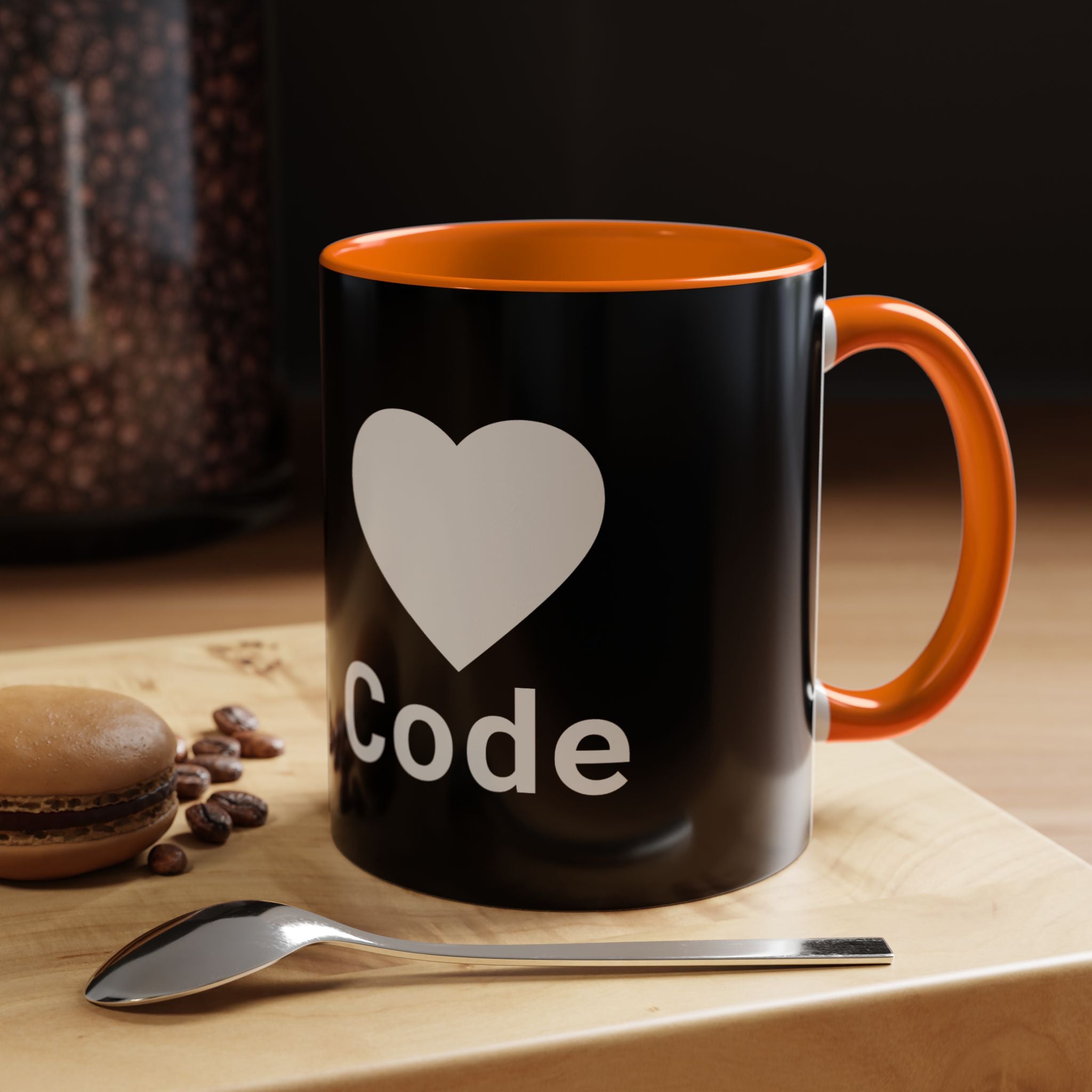 I <CODE> Heart Mug | Programmer Two-Tone Coffee Mug (11oz, 15oz)