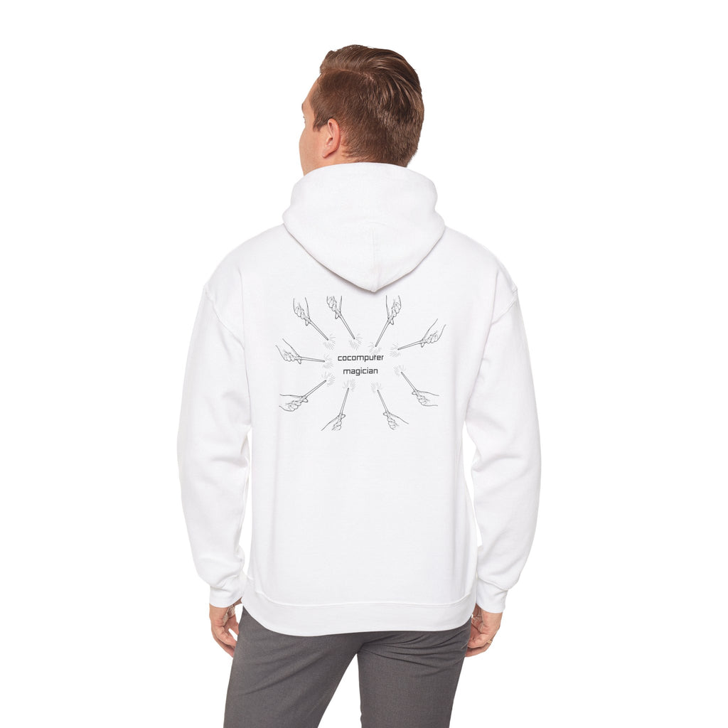 Computer Magician Hoodie — Minimal Tech Graphic Pullover