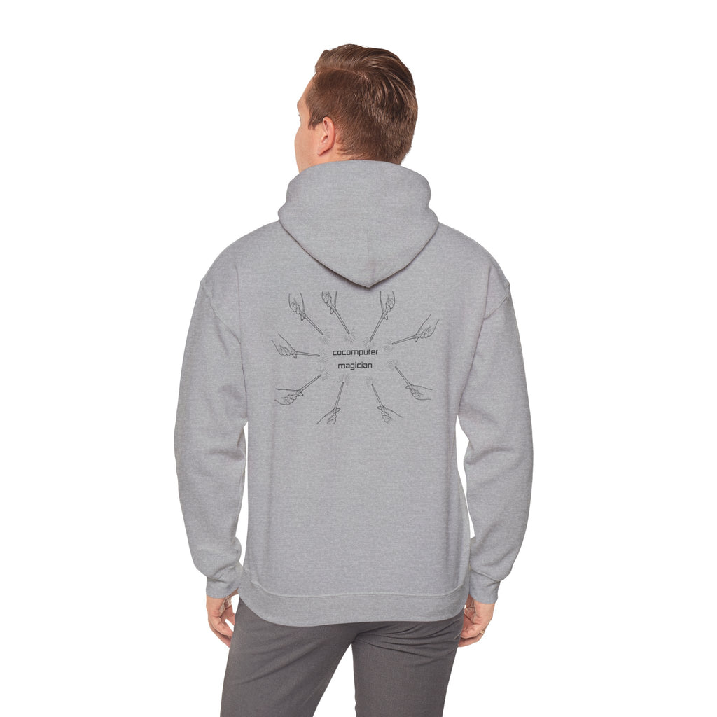 Computer Magician Hoodie — Minimal Tech Graphic Pullover