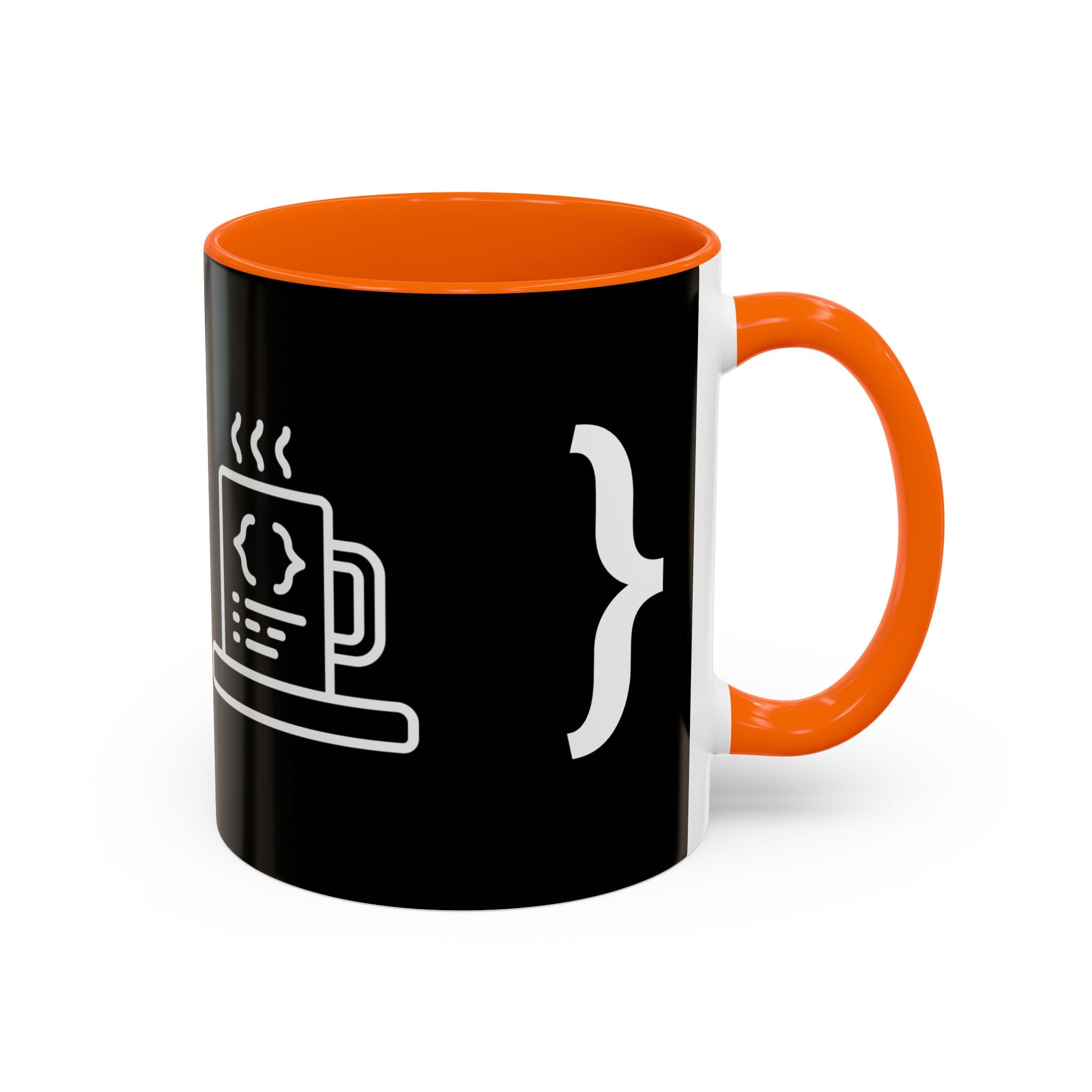 Binary Pulse: Minimalist White-on-Black Developer Mug