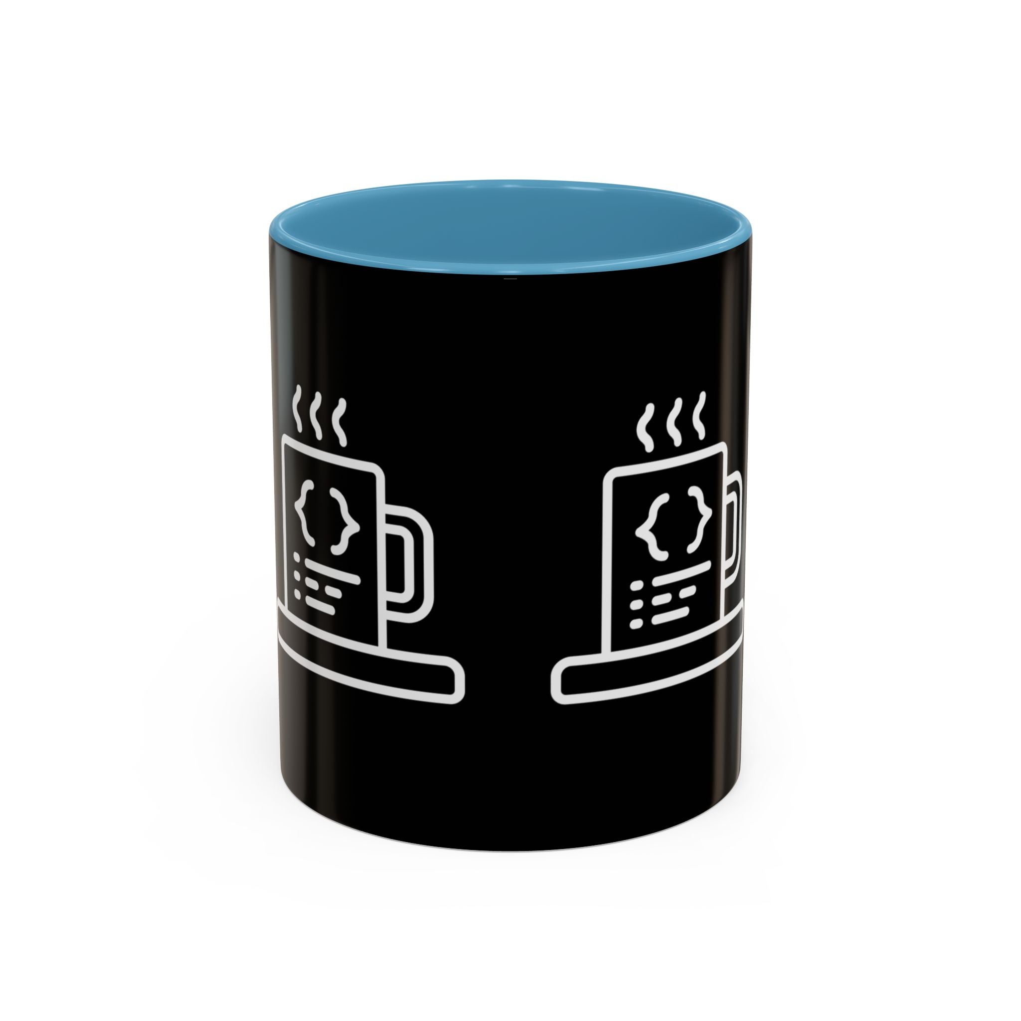 Binary Pulse: Minimalist White-on-Black Developer Mug