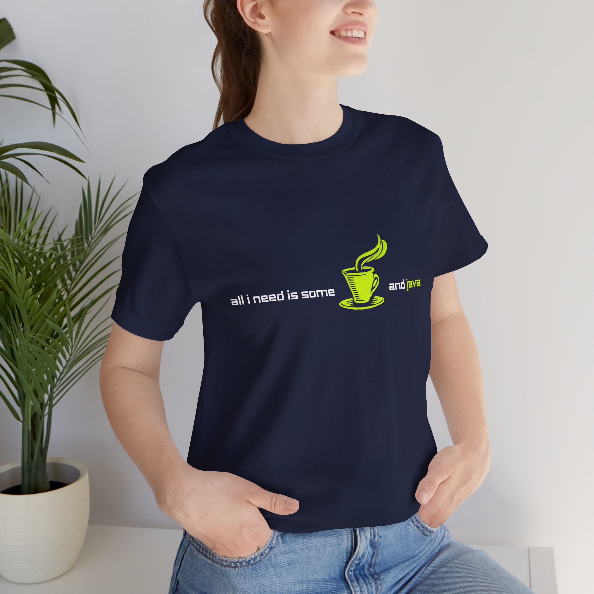 Java Developer T-Shirt - "All I Need is Coffee & Java" Retro Coding Tee
