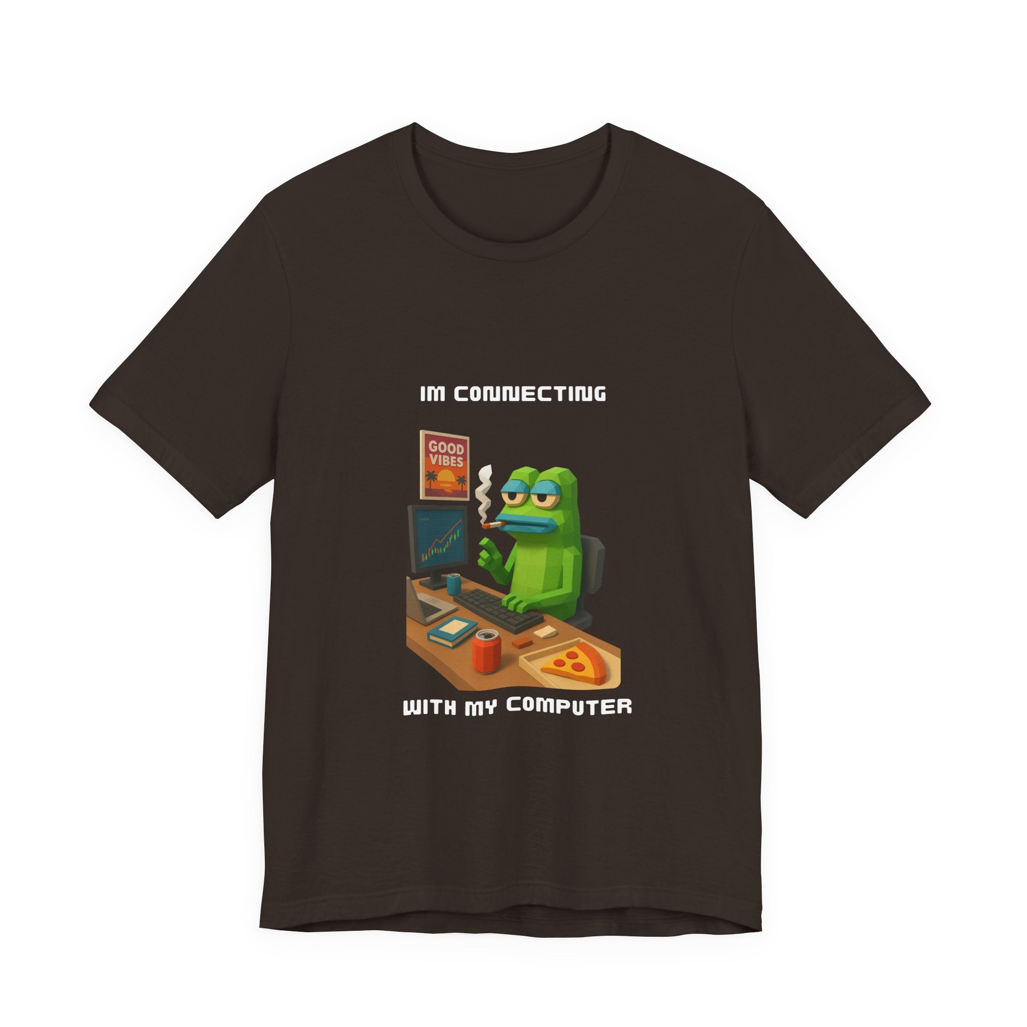 Gamer Frog Tee — "Good Vibes" Desk Gaming T-Shirt