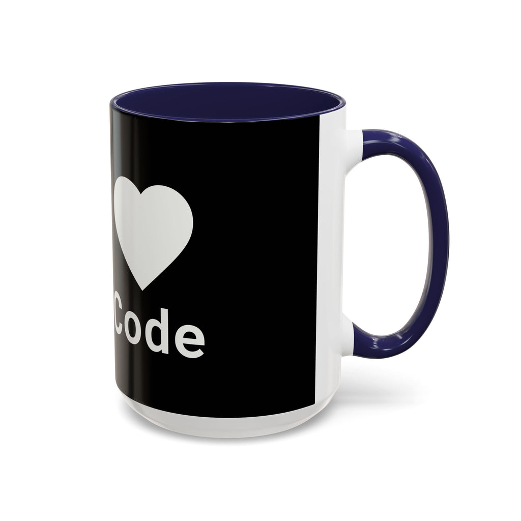 I <CODE> Heart Mug | Programmer Two-Tone Coffee Mug (11oz, 15oz)