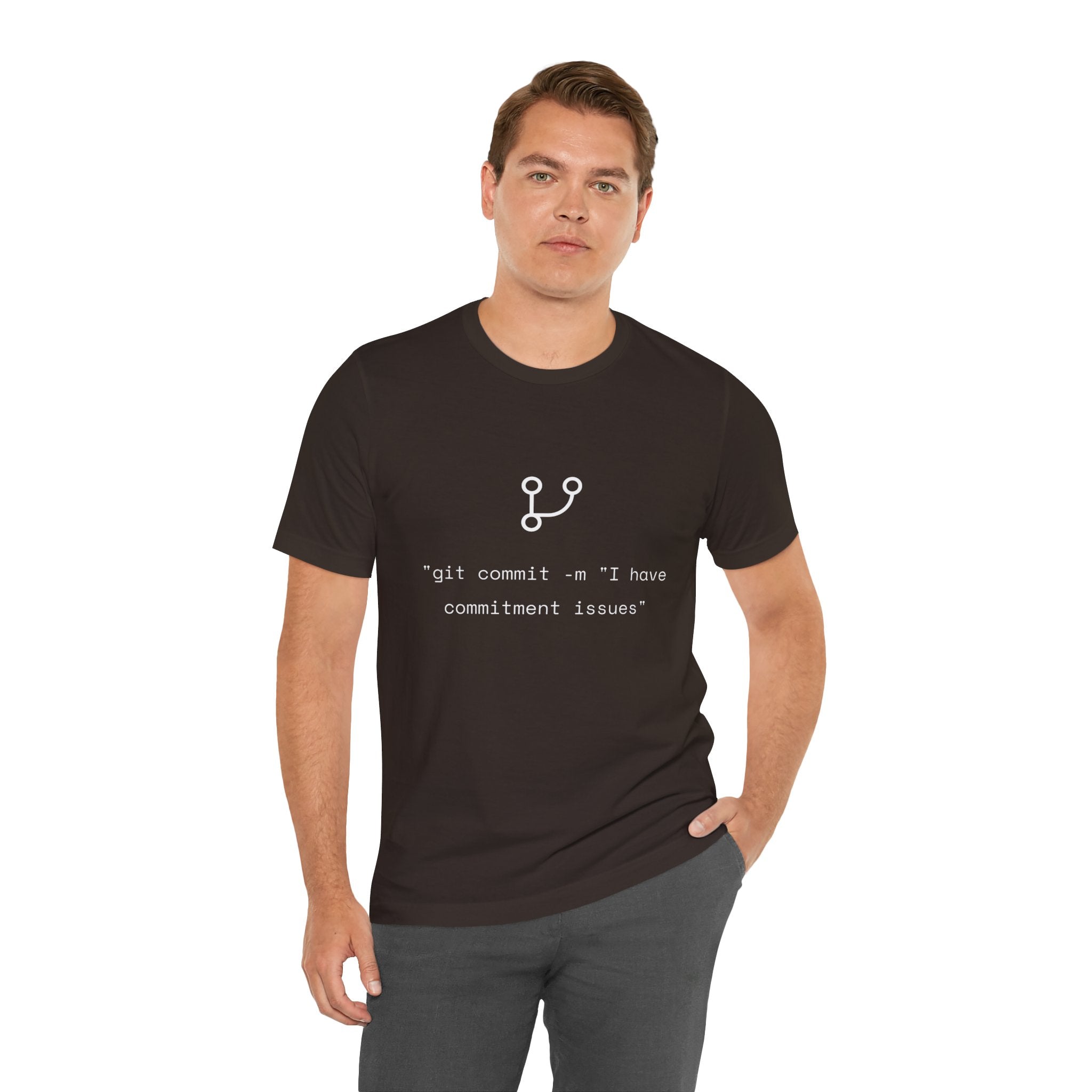 "git commit" Commitment Issues - Funny Programmer Minimalist T-Shirt