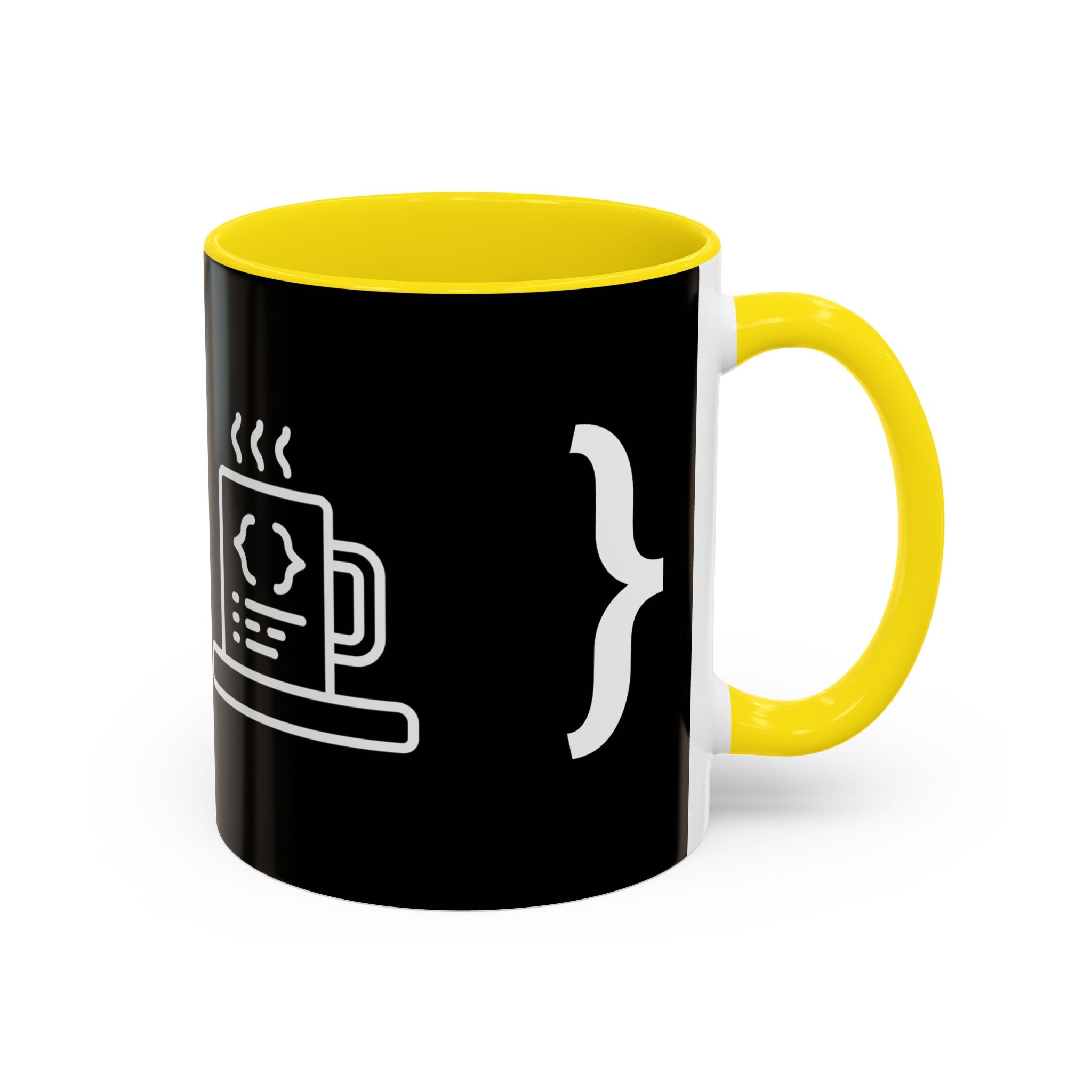 Binary Pulse: Minimalist White-on-Black Developer Mug
