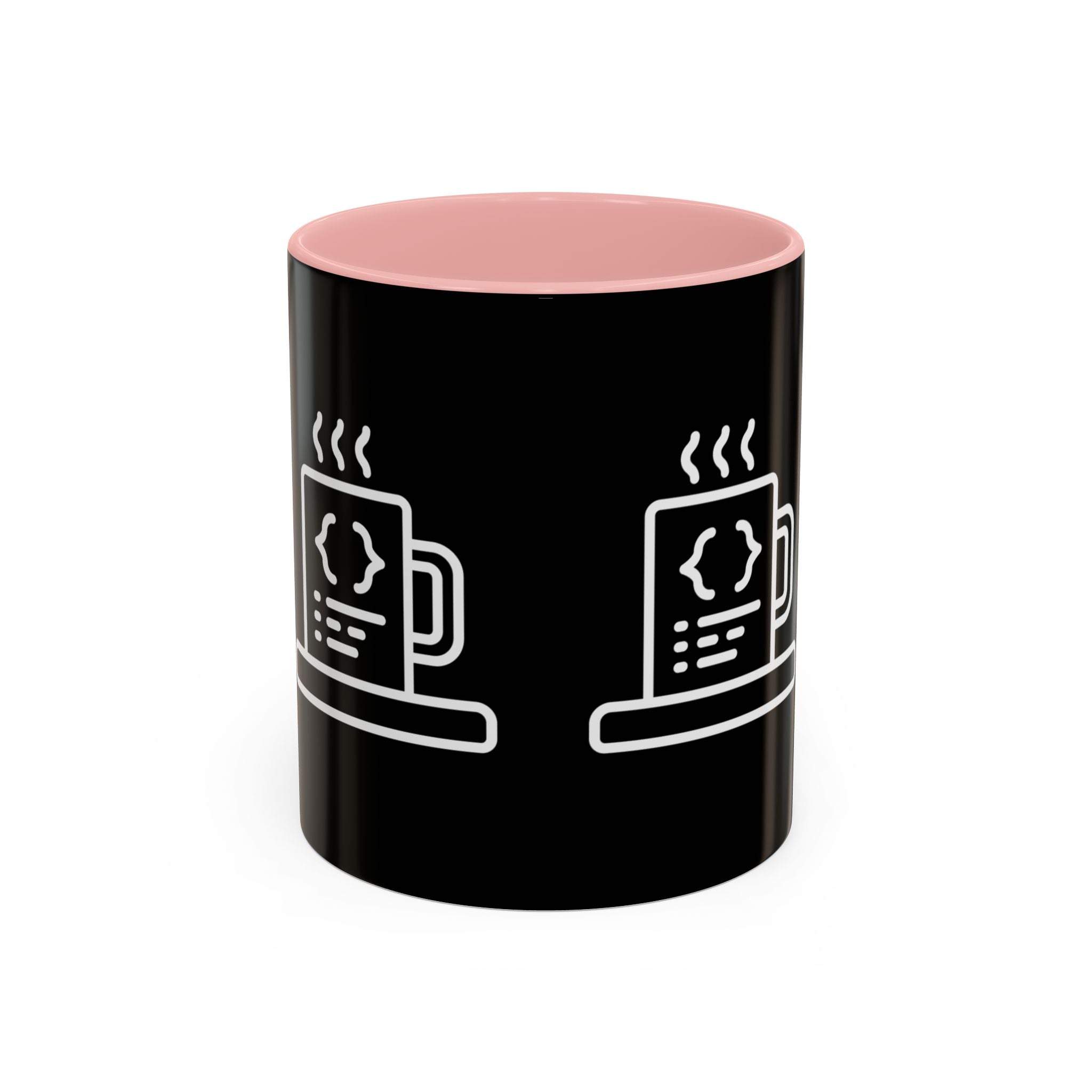 Binary Pulse: Minimalist White-on-Black Developer Mug