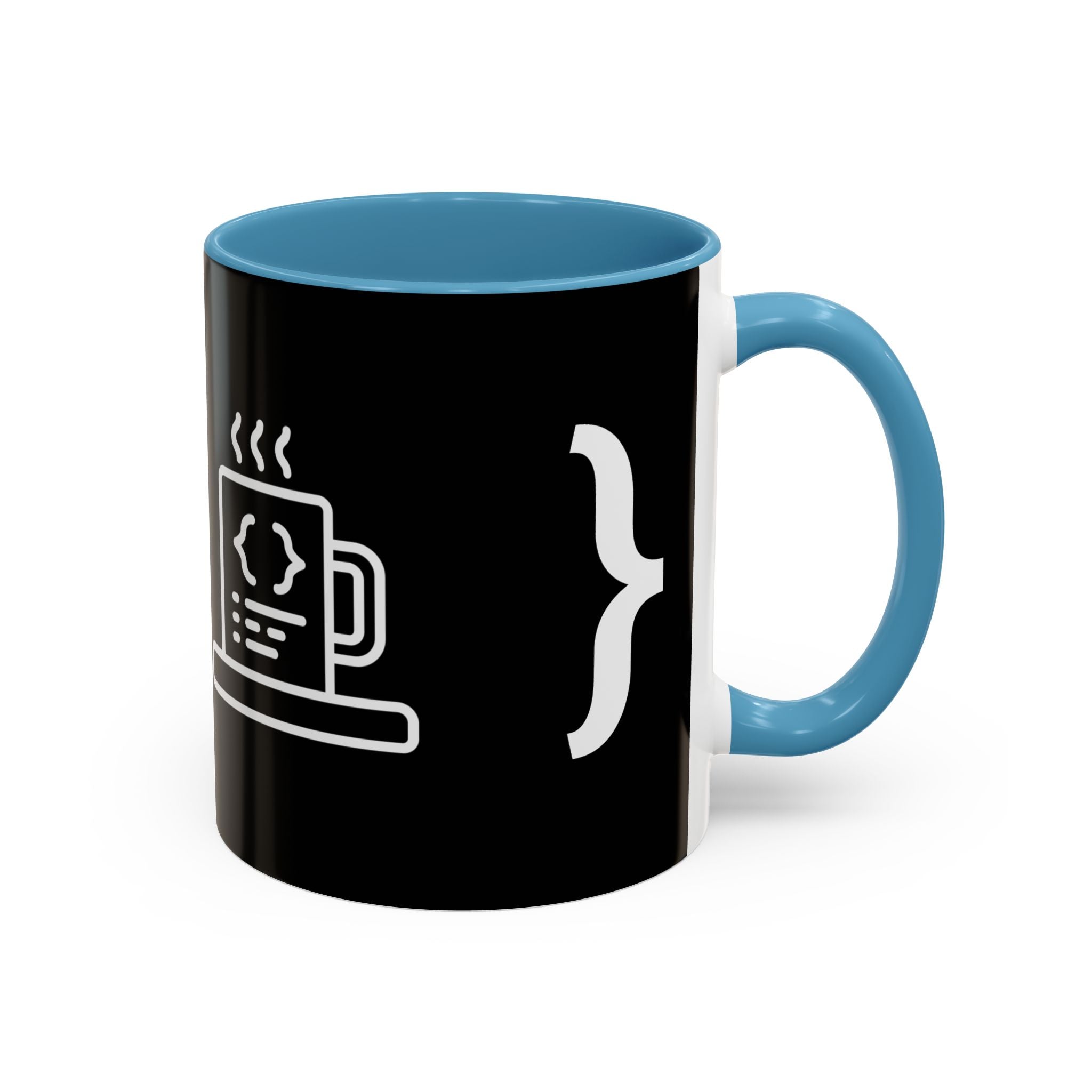 Binary Pulse: Minimalist White-on-Black Developer Mug
