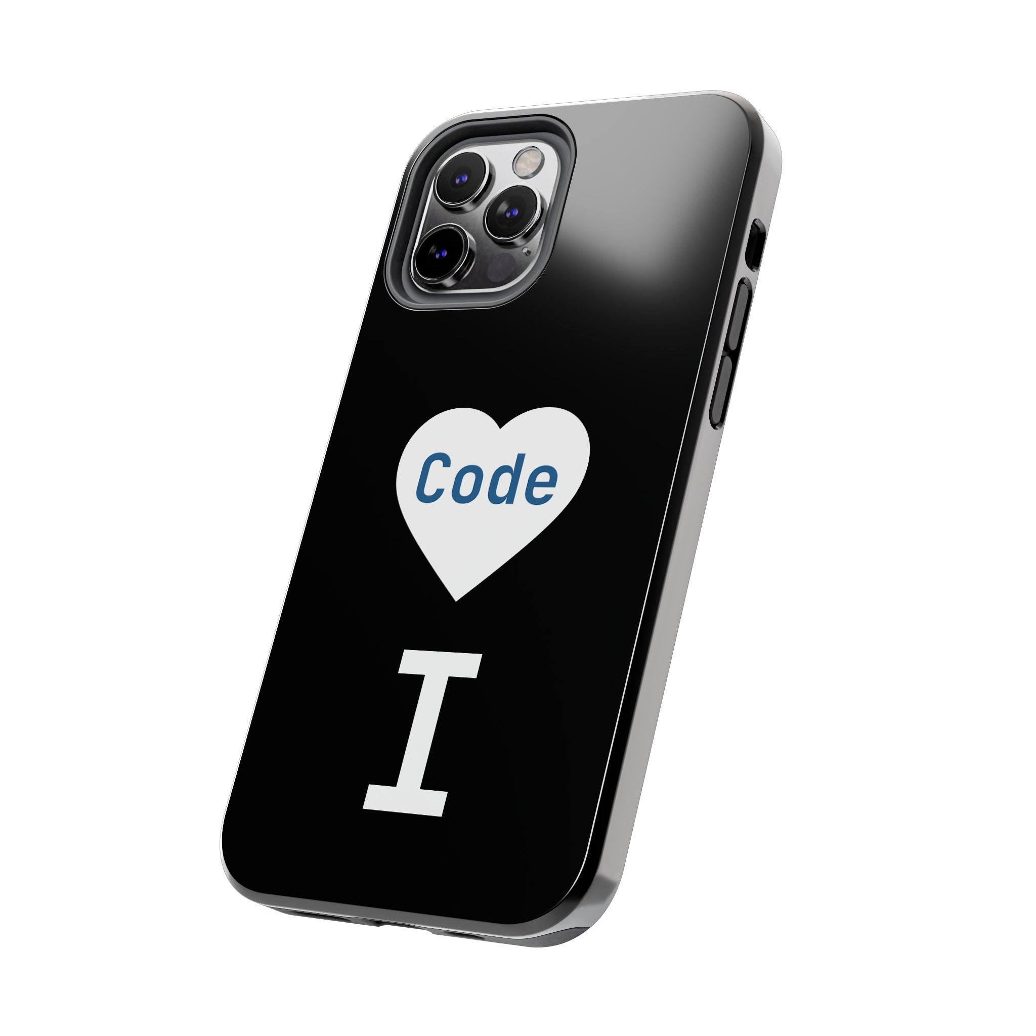 I <CODE> Heart Phone Case | Minimalist Developer Cover