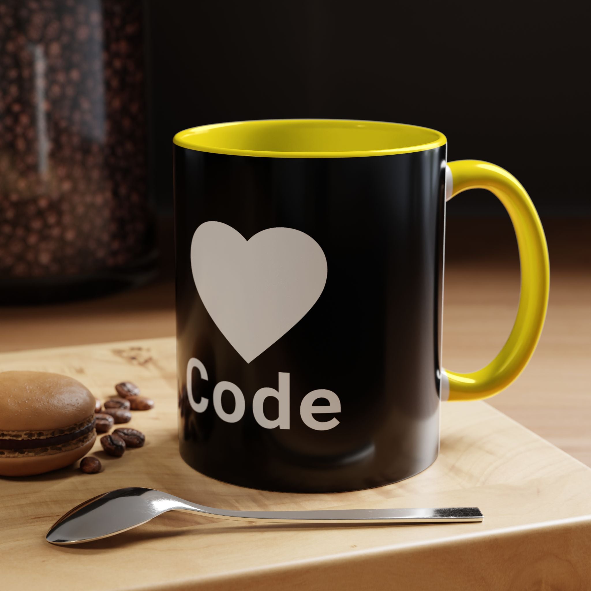 I <CODE> Heart Mug | Programmer Two-Tone Coffee Mug (11oz, 15oz)