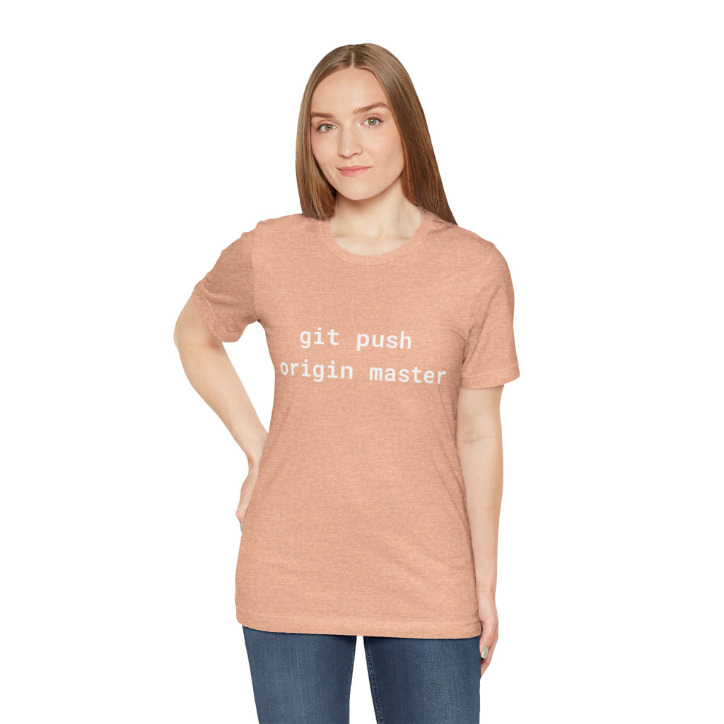Women's "git push origin master" Developer Tee - Coder Couple Edition