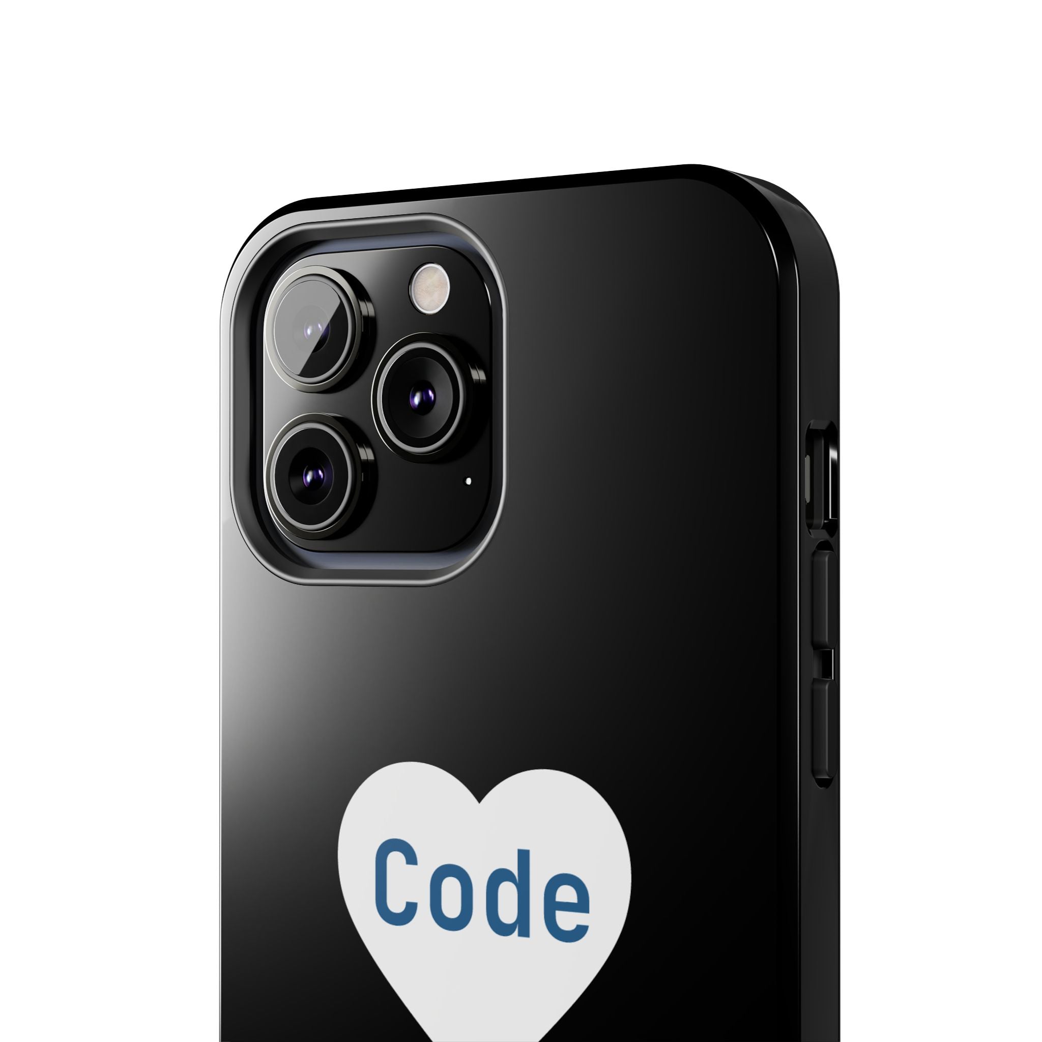 I <CODE> Heart Phone Case | Minimalist Developer Cover