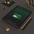 Code On Hardcover Journal — Coder’s Notebook with Binary Matrix Design