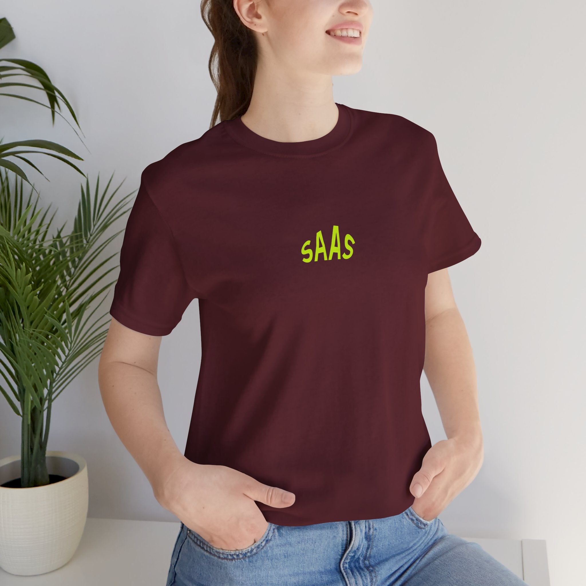 SaaS Neon Logo Tee - Tech Startup T-Shirt
